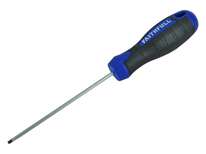 FAISDF100 - Soft Grip Screwdriver Flared Slotted Tip 5.5 x 100mm