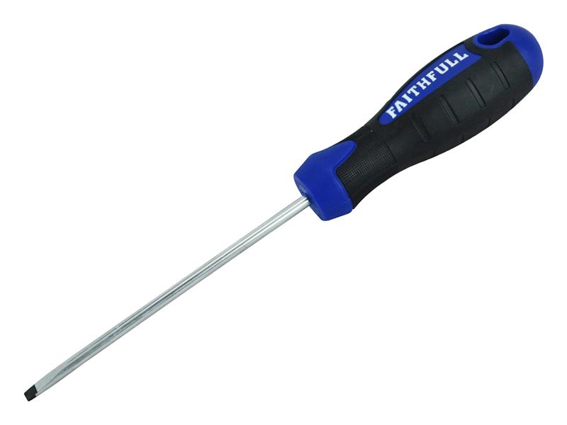 FAISDP100 - Soft Grip Screwdriver Parallel Slotted Tip 4.0 x 100mm