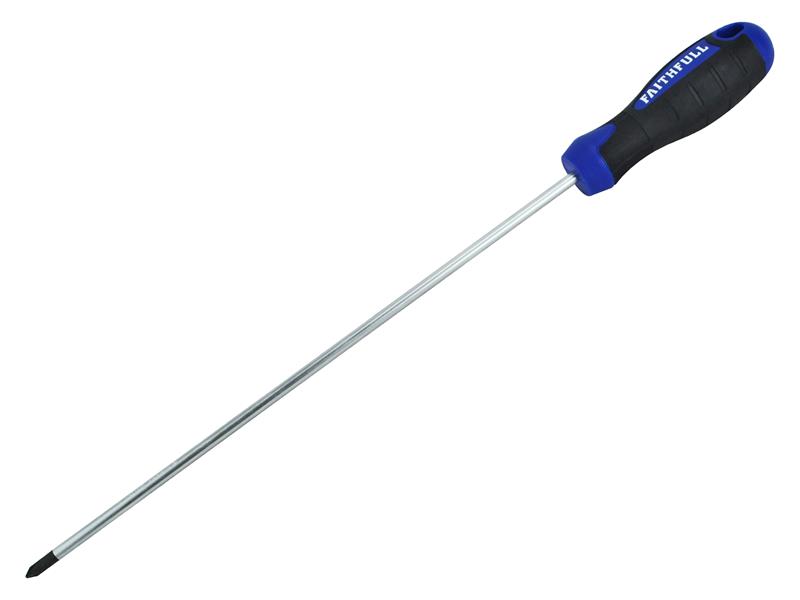 FAISDPZ2L - Soft Grip Screwdriver Pozidriv Tip PZ2 x 250mm Long Reach