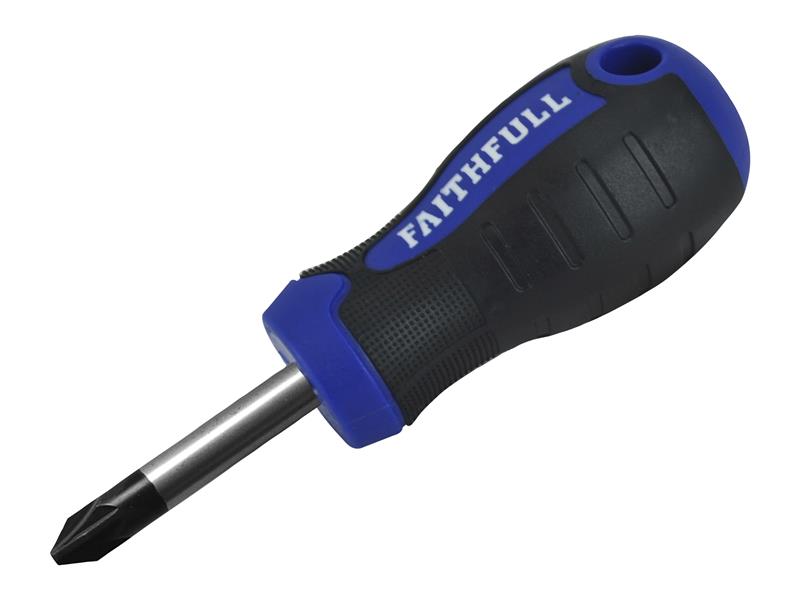 FAISDPZ2S - Soft Grip Stubby Screwdriver Pozidriv Tip PZ2 x 38mm