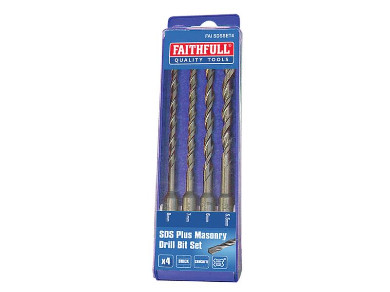 SDS Plus Drill Bit Set 4 Piece