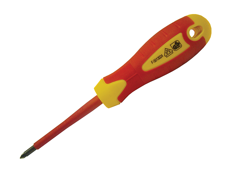 FAISDVDEPZ2 - VDE Soft Grip Screwdriver Pozidriv Tip PZ2 x 100mm
