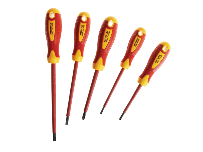 FAISDVDESET5 - VDE Soft Grip Screwdriver Set 5 Piece SL/PH