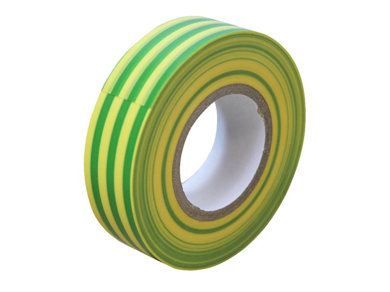 PVC Electricial Tape Green / Yellow 19mm x 20m