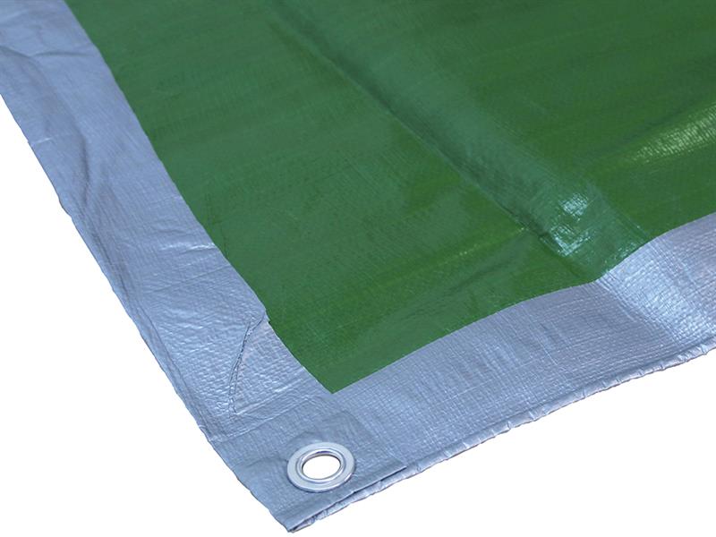 FAITARP1812 - Tarpaulin Green / Silver 5.4 x 3.6m (18 x 12ft) 80gsm