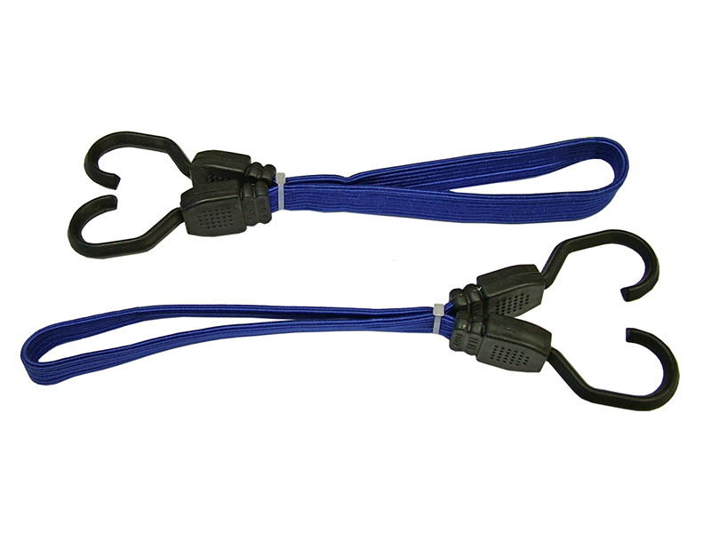 FAITDBUNG18 - Flat Bungee Flat Cord 46cm (18in) Blue 2 Piece