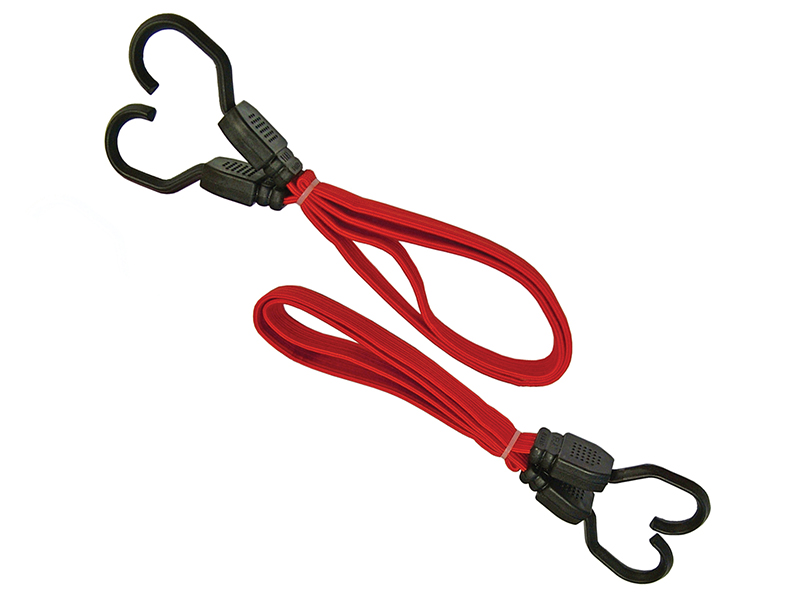 FAITDBUNG30 - Flat Bungee Cord 76cm (30in) Red 2 Piece