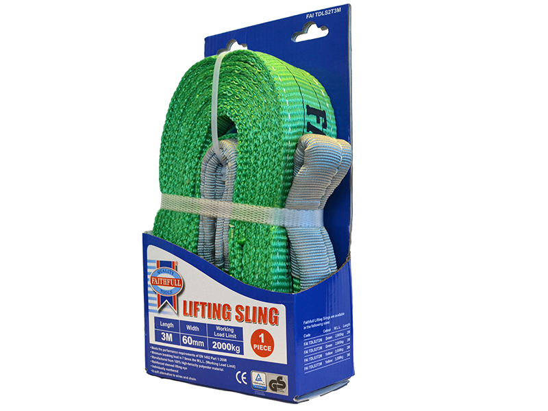 FAITDLS2T3M - Lifting Sling Green 2 Tonne 60mm x 3m