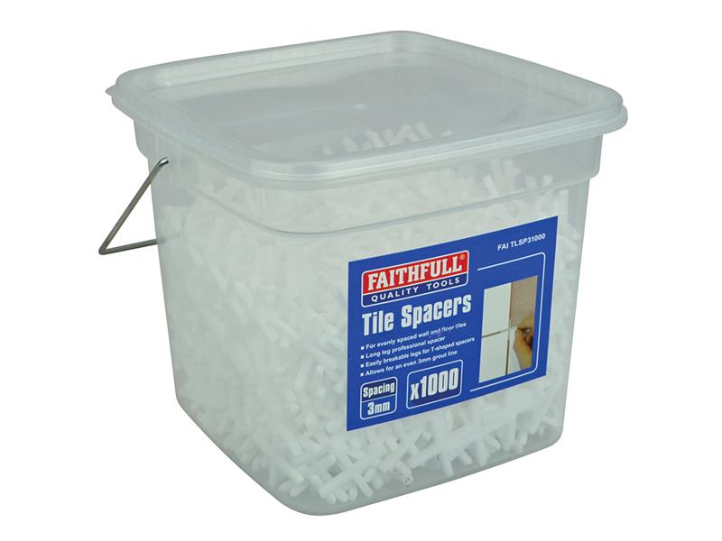 FAITLSP31000 - Tile Spacer Long Leg 3mm (Tub 1000)