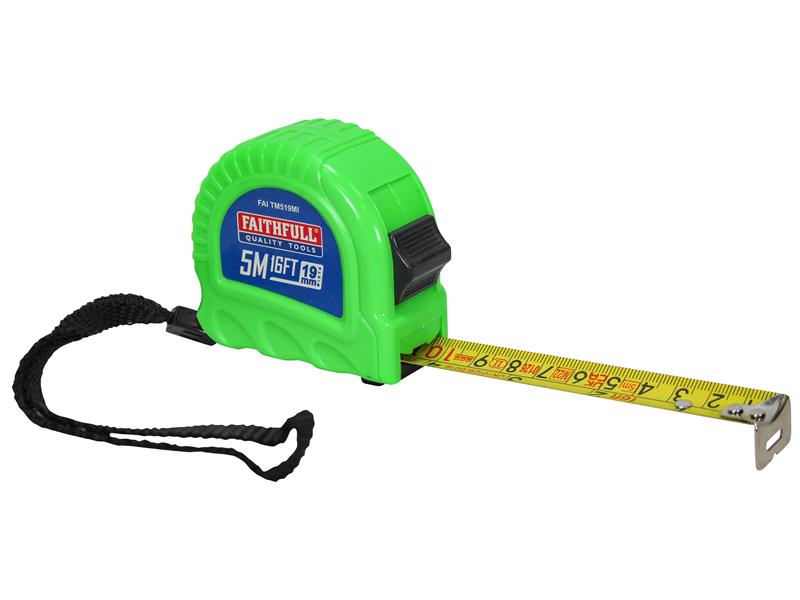 Twin Lock Tape Measure 5m/16ft Width 19mm