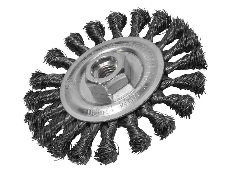 Circular Wire Brush 115 x 12mm M14x2 Bore 0.35mm Wire