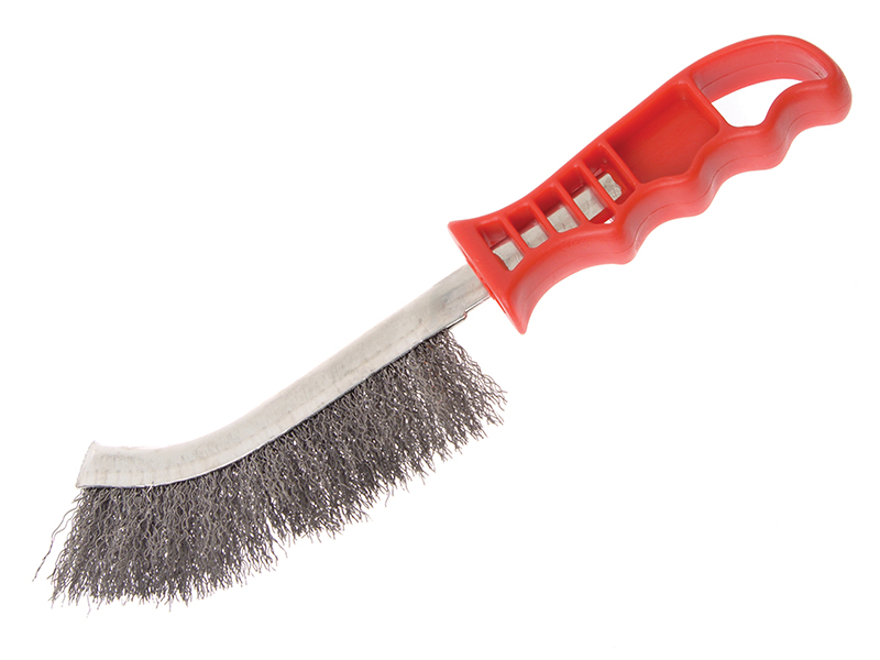 FAIWBHANDS - Wire Scratch Brush Steel Red Handle
