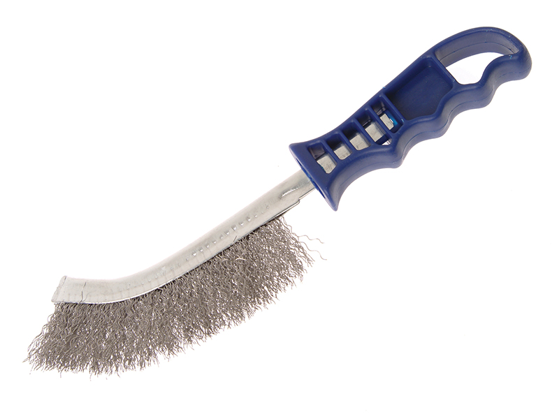 FAIWBHANDSS - Wire Scratch Brush Stainless Steel Blue Handle