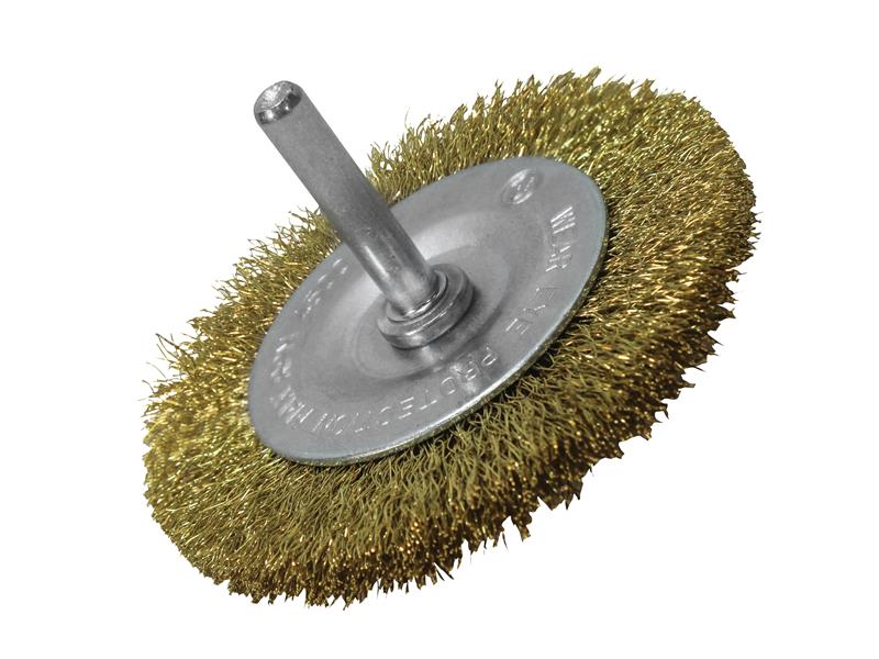 Wire Brush 75mm x 6mm Shank 0.30 Brass Wire