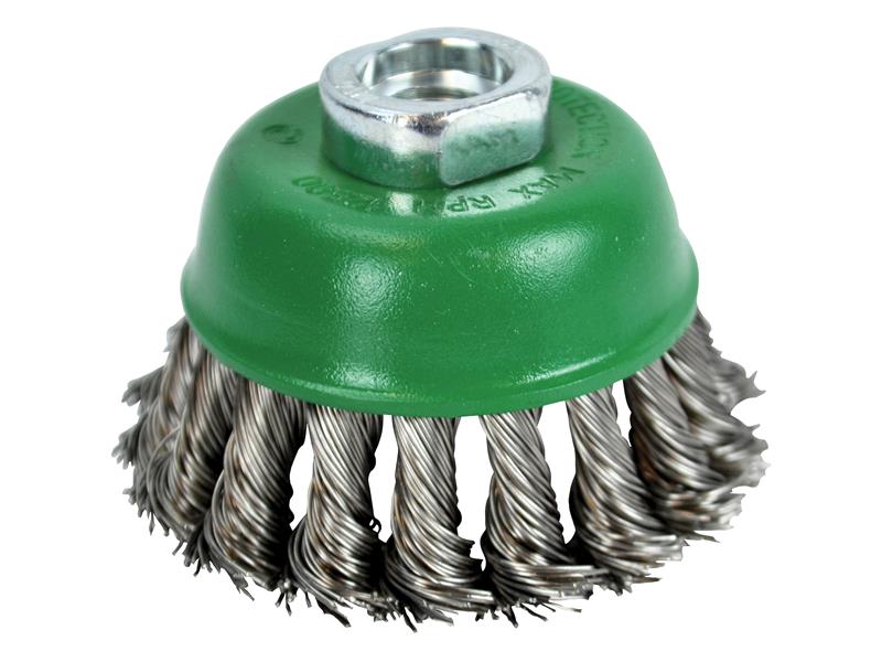 Wire Cup Brush Twist Knot 65mm M14x2 0.50mm Stainless Steel Wire