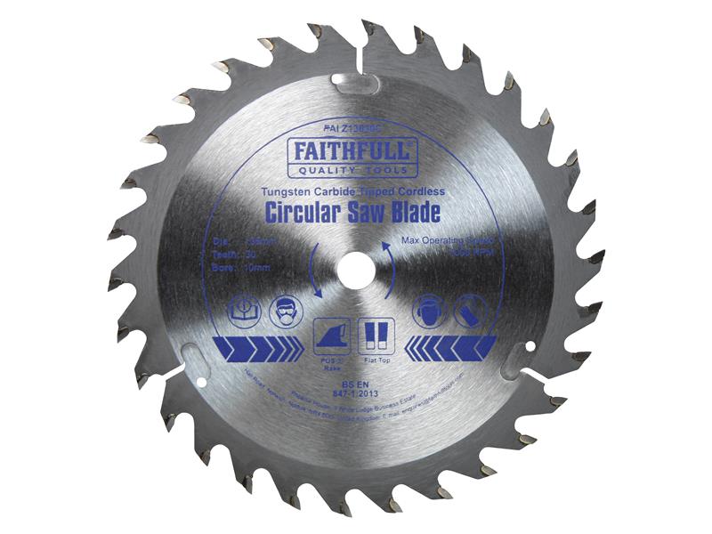 FAIZ13630C - TCT Cordless Trimsaw Blade 136 x 10mm x 30T POS