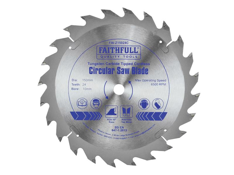 FAIZ15024C - TCT Cordless Trimsaw Blade 150 x 10mm x 24T POS