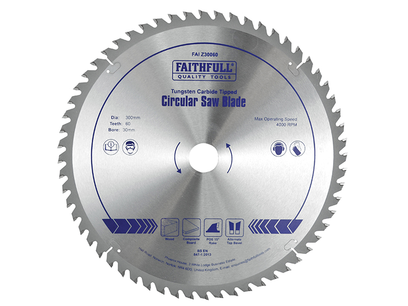 FAIZ30060 - TCT Circular Saw Blade 300 x 30mm x 60T POS