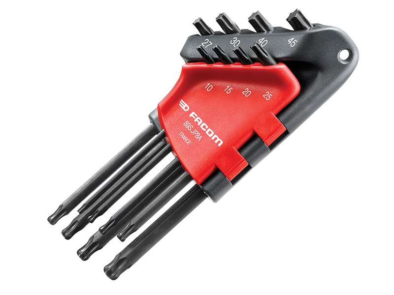 FCM89SJP8A - Long Metric Head TORX Hex Key Set of 8 (TX10-TX45)