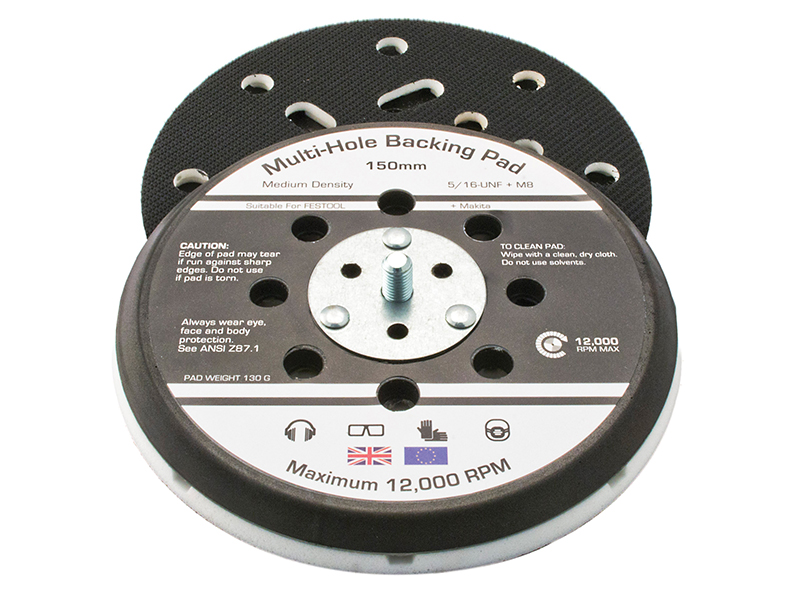 Dual Action Sander Pad 150mm GRIP Multi 5/16 UNF +M8
