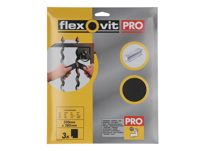 FLV26306 - Emery Cloth Sanding Sheets 230 x 280mm Fine 120g (3)