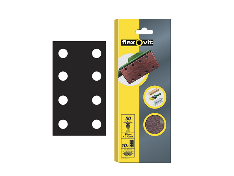 FLV26335 - 1/3 Sanding Sheets Perforated Medium 80 Grit (Pack 10)