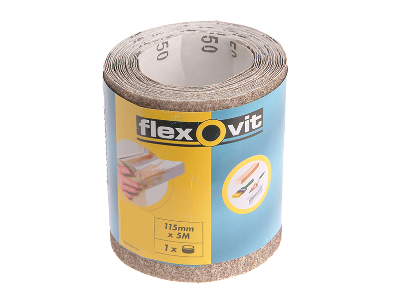 FLV26412 - General Purpose Sanding Roll 115mm x 5m Medium 120G