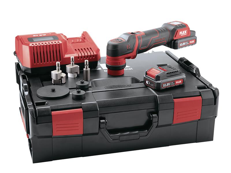 FLXPXE80M - PXE 80 10.8-EC/2.5 Spot Polisher & Accessories 10.8V 2 x 2.5Ah Li-ion