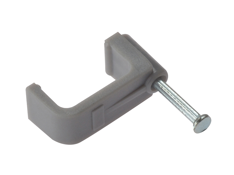 FORFCC6G - Cable Clip Flat Grey 6.00mm Box 100