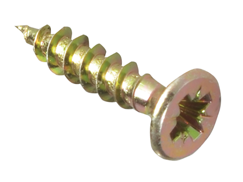 FORFPMP420Y - Multi-Purpose Pozi Compatible Screw CSK ST ZYP 4.0 x 20mm Forge Pack 40