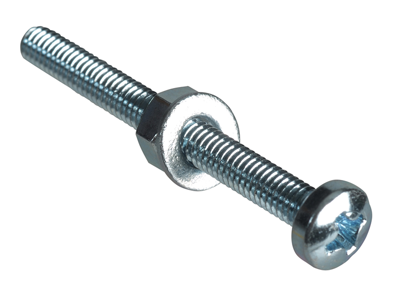FORFPMSPH440 - Machine Screw Pozi Compatible Pan Head ZP M4 x 40mm Forge Pack 10