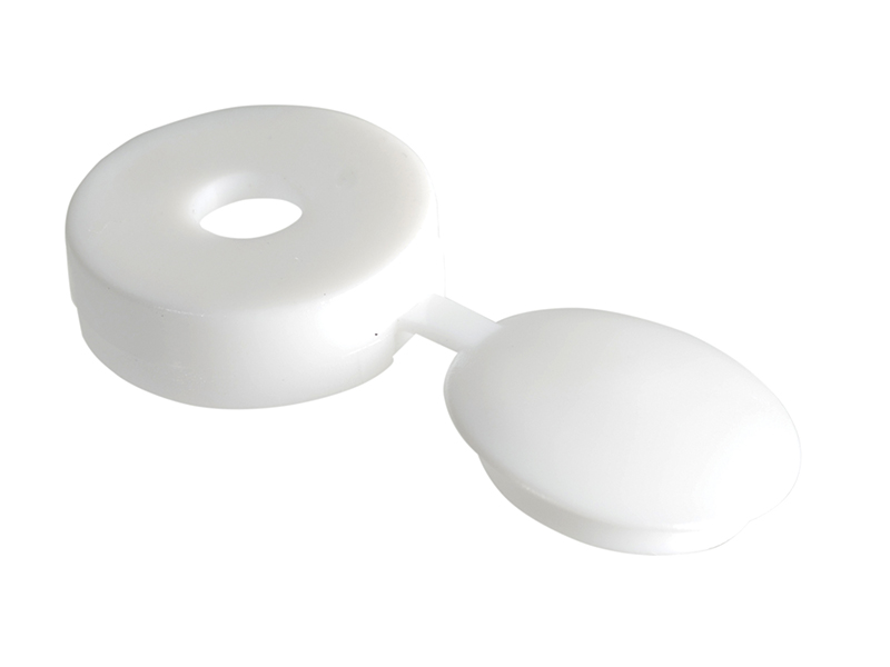 FORHCC0M - Hinged Cover Cap White No. 6-8 Bag 100