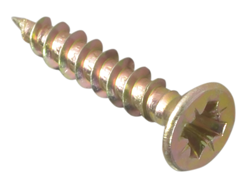 FORMPS320Y - Multi-Purpose Pozi Compatible Screw CSK ST ZYP 3.0 x 20mm Box 200