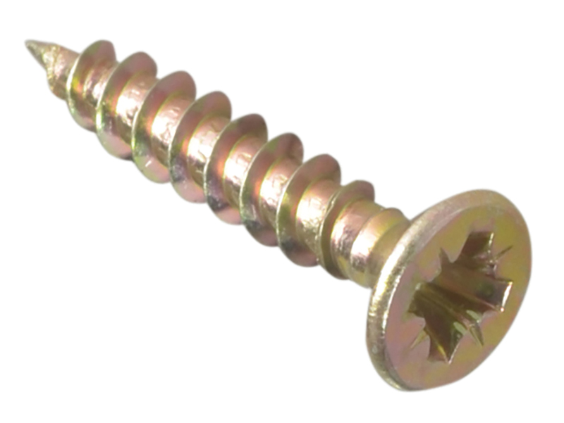 FORMPS3525Y - Multi-Purpose Pozi Compatible Screw CSK ST ZYP 3.5 x 25mm Box 200