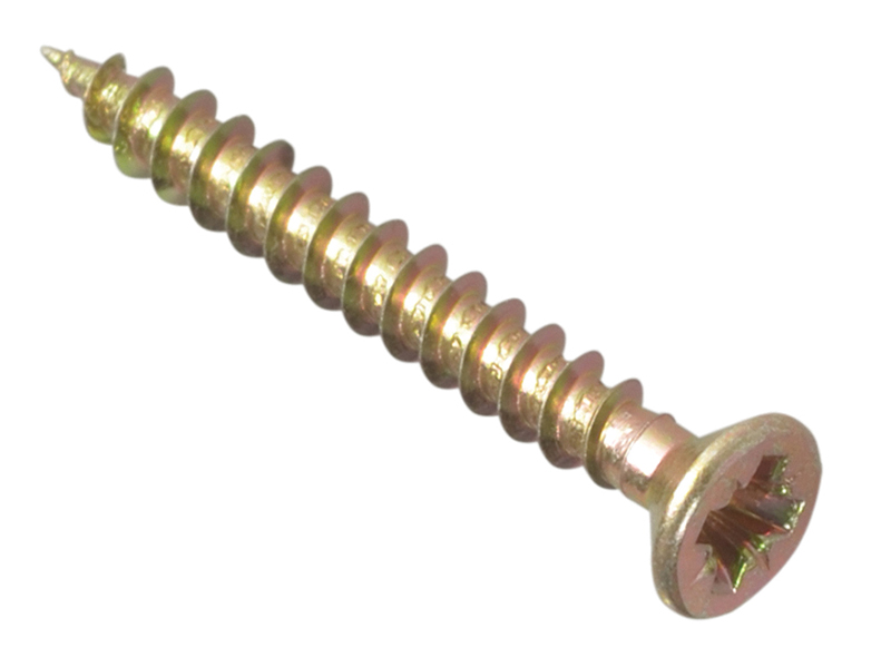 FORMPS3530Y - Multi-Purpose Pozi Compatible Screw CSK ST ZYP 3.5 x 30mm Box 200