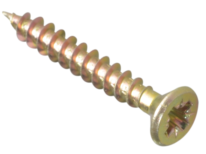FORMPS430Y - Multi-Purpose Pozi Compatible Screw CSK ST ZYP 4.0 x 30mm Box 200