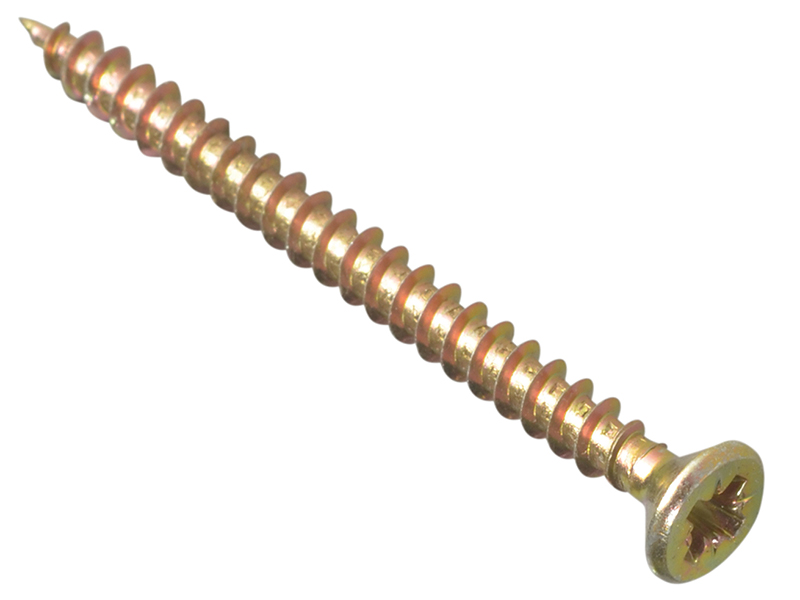 FORMPS450Y - Multi-Purpose Pozi Compatible Screw CSK ST ZYP 4.0 x 50mm Box 200