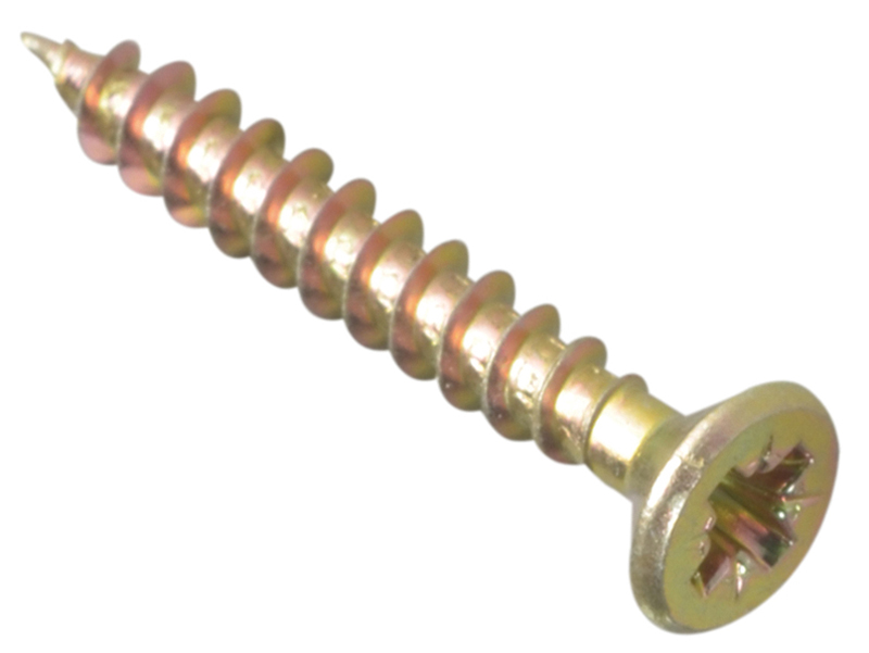FORMPS4530Y - Multi-Purpose Pozi Compatible Screw CSK ST ZYP 4.5 x 30mm Box 200