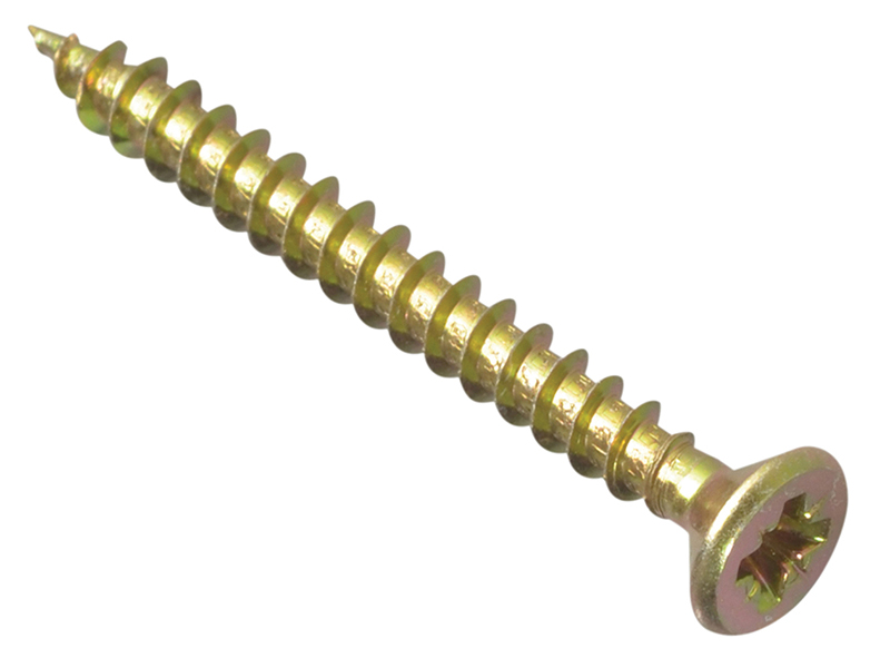 FORMPS4540Y - Multi-Purpose Pozi Compatible Screw CSK ST ZYP 4.5 x 40mm Box 200
