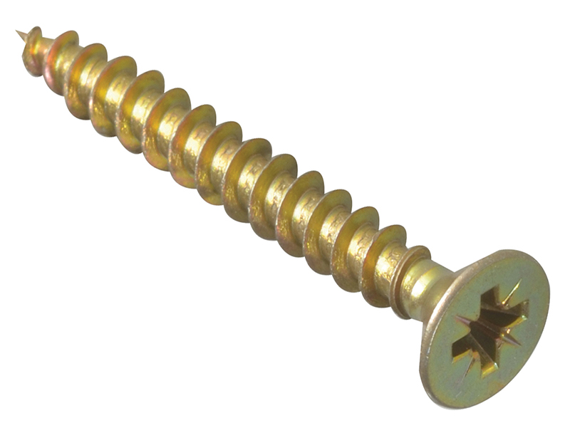 FORMPS540Y - Multi-Purpose Pozi Compatible Screw CSK ST ZYP 5.0 x 40mm Box 200