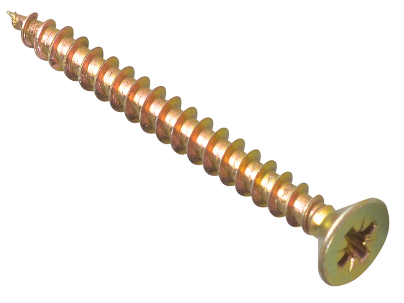 FORMPS555Y - Multi-Purpose Pozi Compatible Screw CSK ST ZYP 5.0 x 55mm Box 200