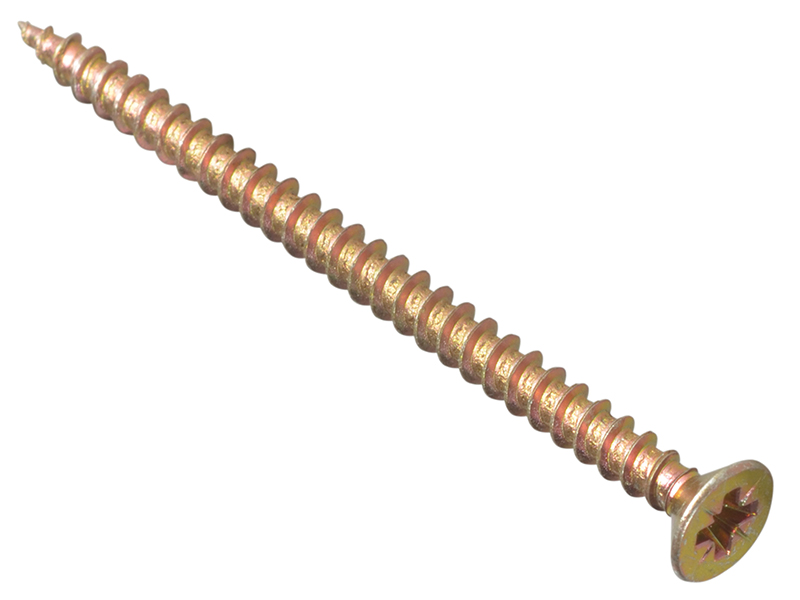 FORMPS575Y - Multi-Purpose Pozi Compatible Screw CSK ST ZYP 5.0 x 75mm Box 100