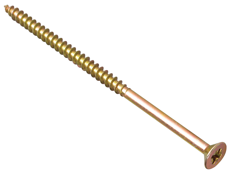 FORMPS6120Y - Multi-Purpose Pozi Compatible Screw CSK ST ZYP 6.0 x 120mm Box 100