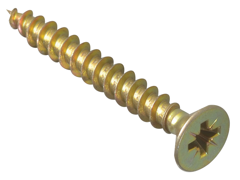 FORMPS640Y - Multi-Purpose Pozi Compatible Screw CSK ST ZYP 6.0 x 40mm Box 200