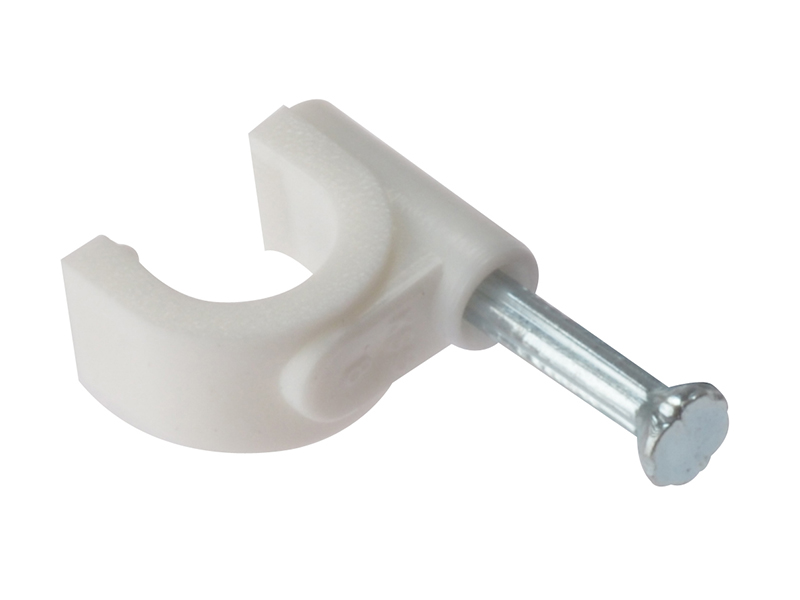 FORRCC78W - Cable Clip Round White 7-8mm Box 100