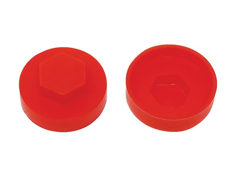 FORTFCC16PR - TechFast Cover Cap Poppy Red 16mm (Pack 100)