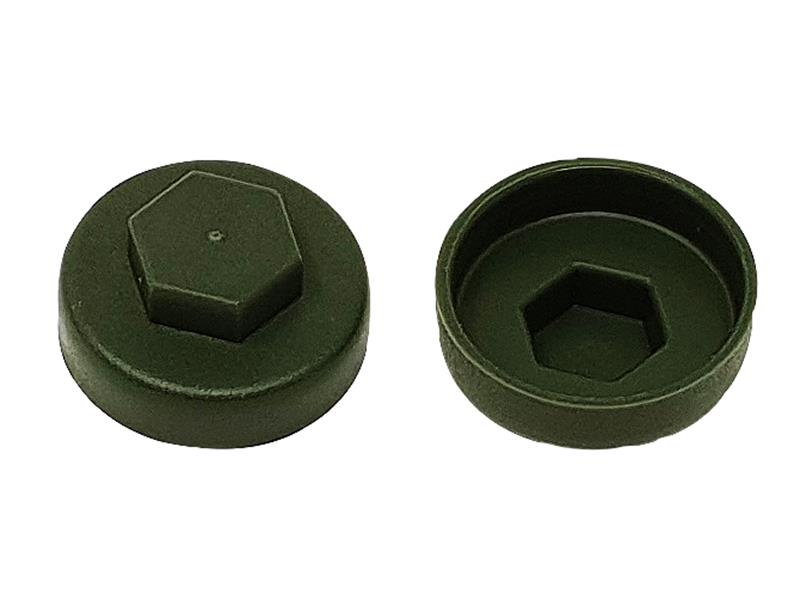 FORTFCC19OG - TechFast Cover Cap Olive Green 19mm (Pack 100)