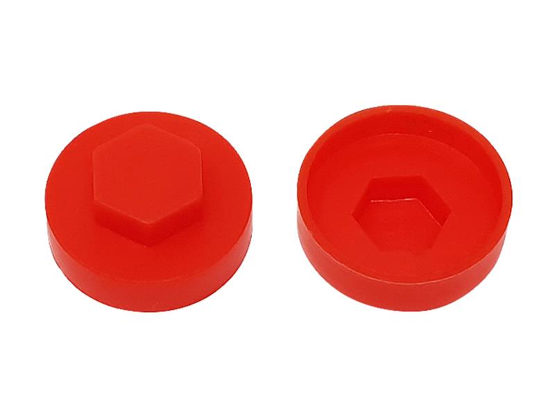 FORTFCC19PR - TechFast Cover Cap Poppy Red 19mm (Pack 100)