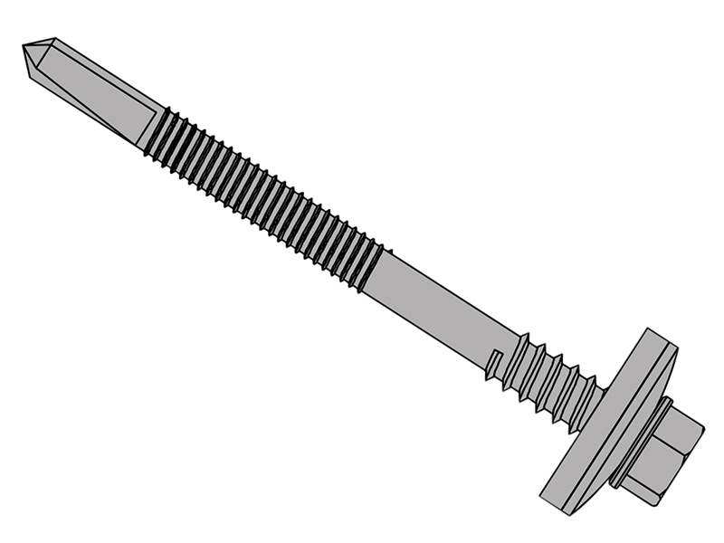 FORTFH55130H - TechFast Composite Panels to Steel Hex Screw No.5 Tip 5.5 x 130mm Box 100