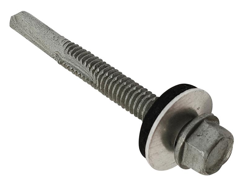 FORTFHW5540H - TechFast Roofing Sheet to Steel Hex Screw & Washer No.5 Tip 5.5 x 40mm Box 100